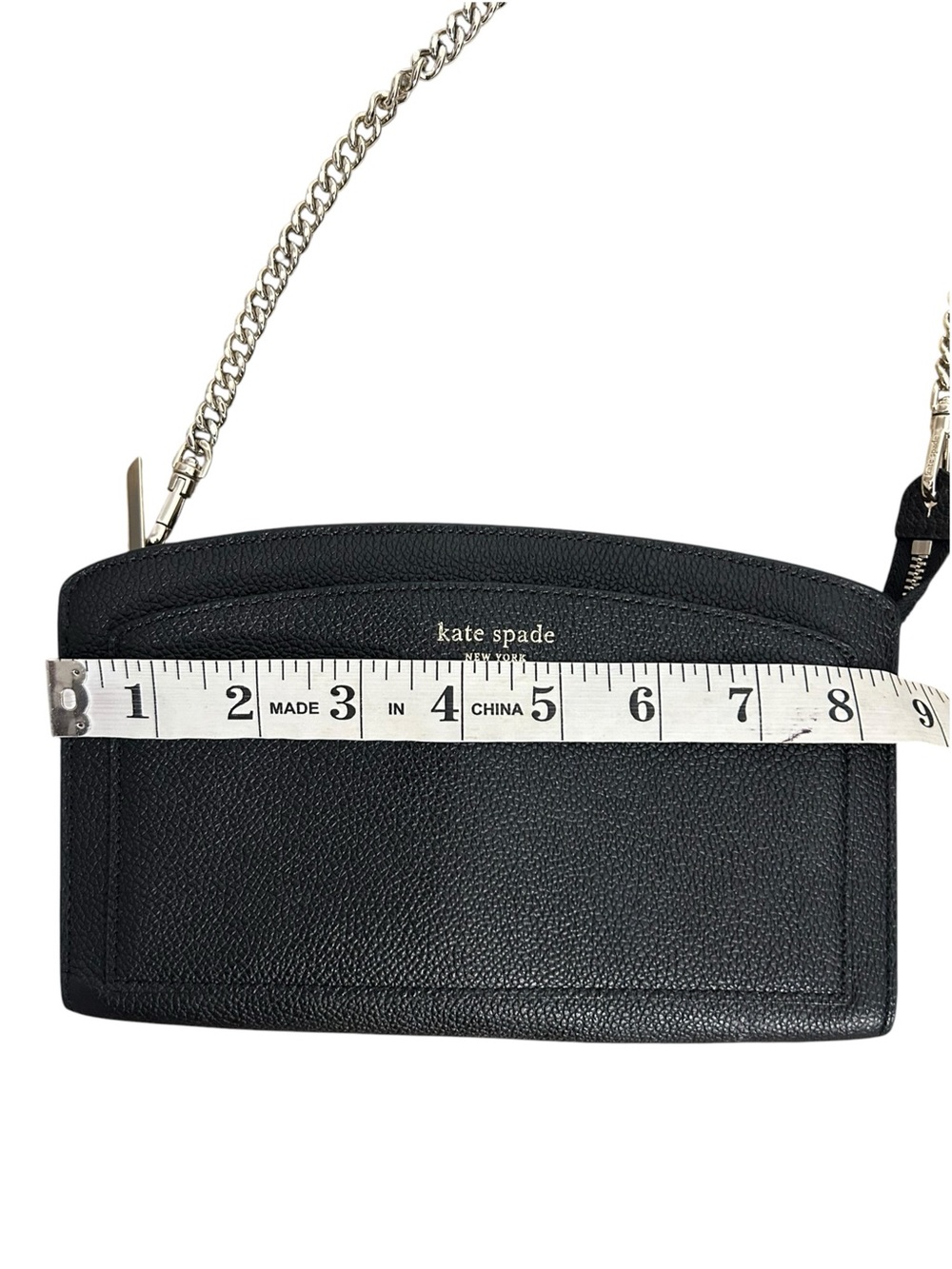 Kate Spade New York Black Pebbled Leather Chain Crossbody Bag - Picture 5 of 12